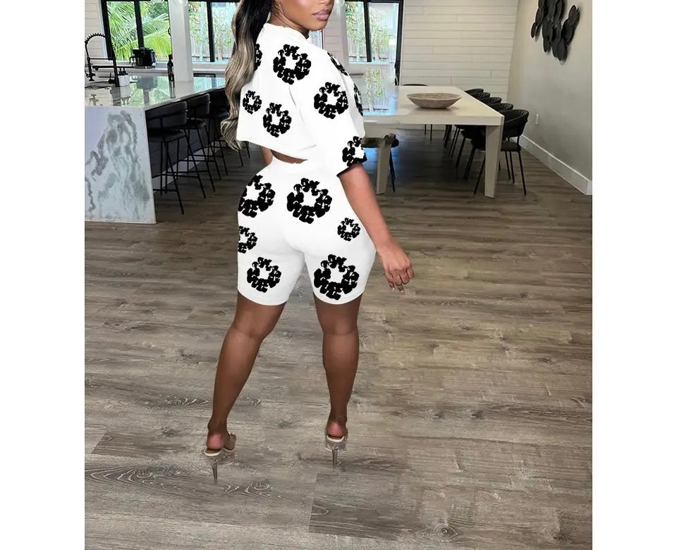 Flower Patchwork Short Set