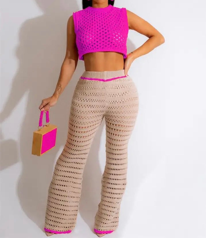 2 Piece Knitted Pants Set