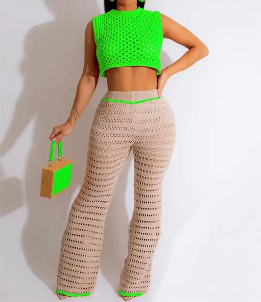 2 Piece Knitted Pants Set