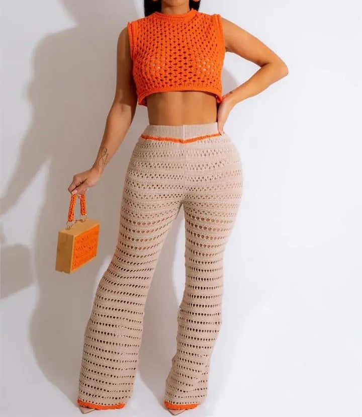 2 Piece Knitted Pants Set