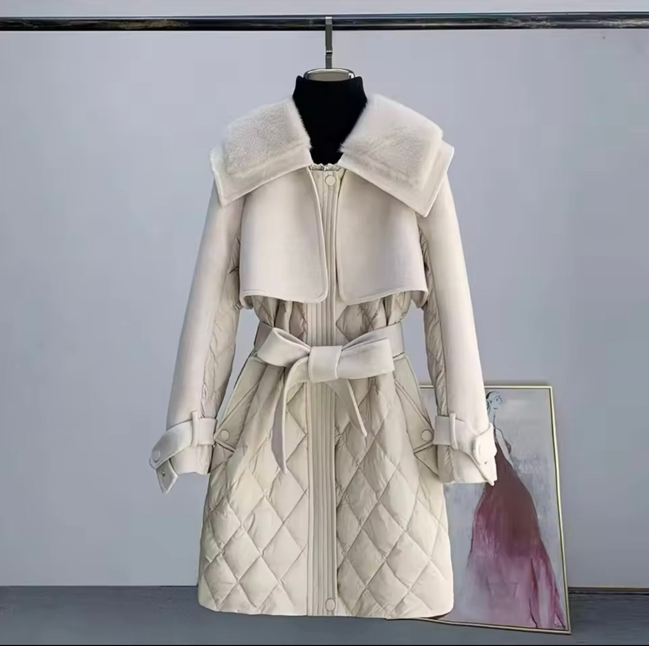 Quilted Trench Coat