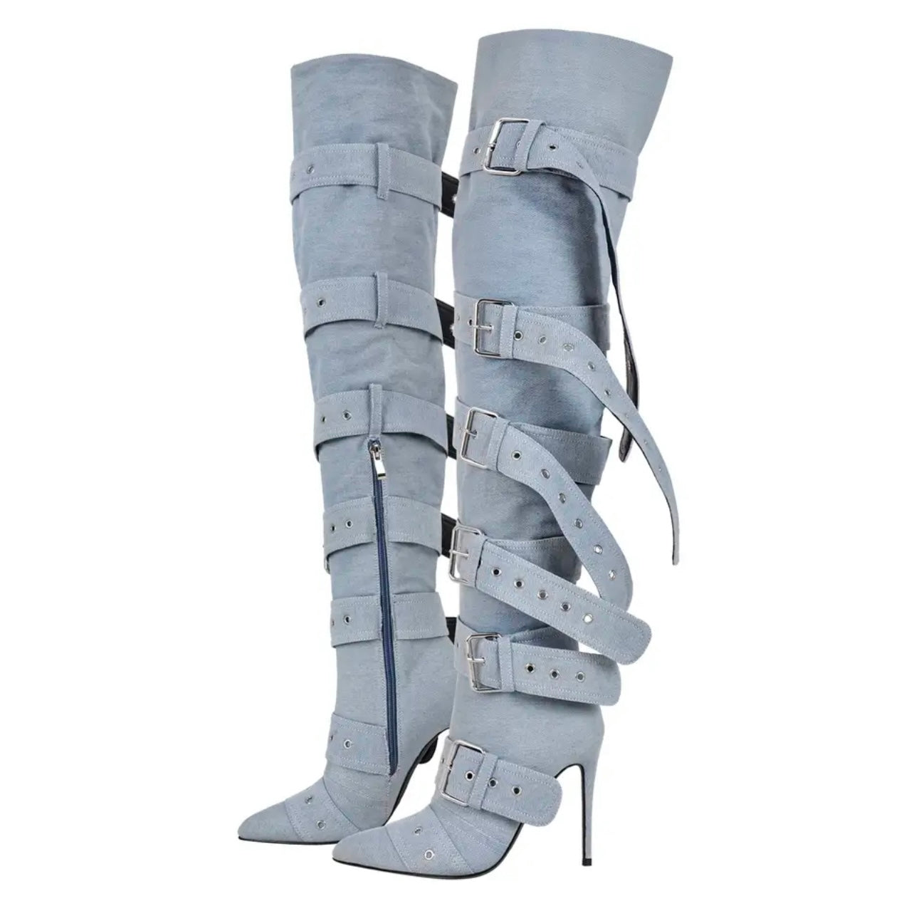Long Rétro Buckle Boots