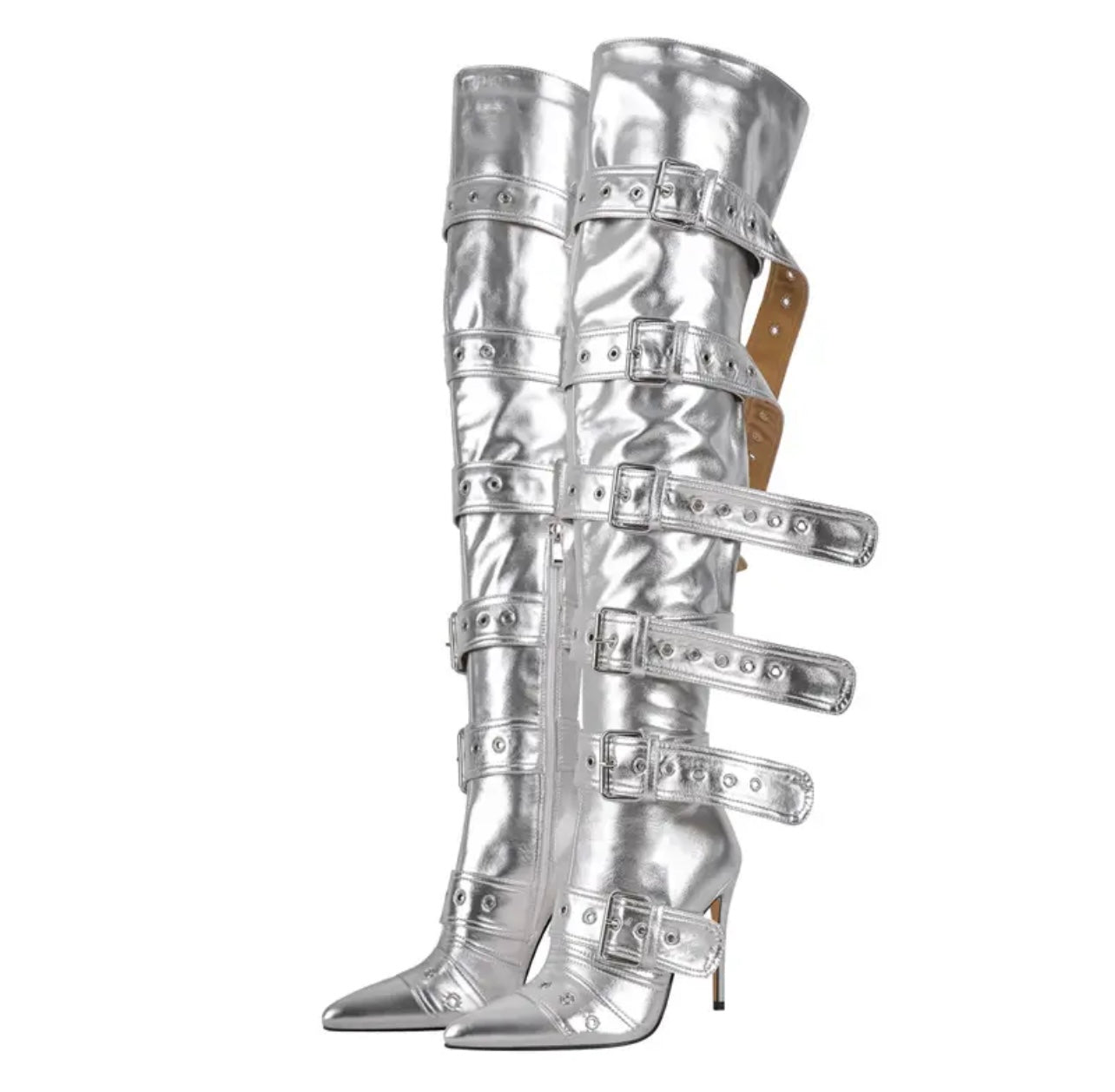 Long Rétro Buckle Boots