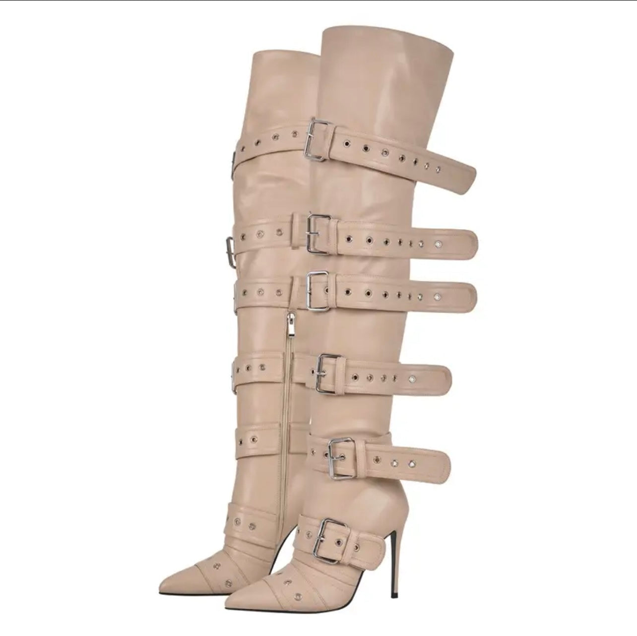 Long Rétro Buckle Boots