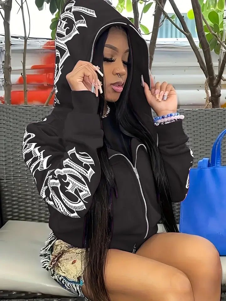 Hip Hop Zip up Hoodie