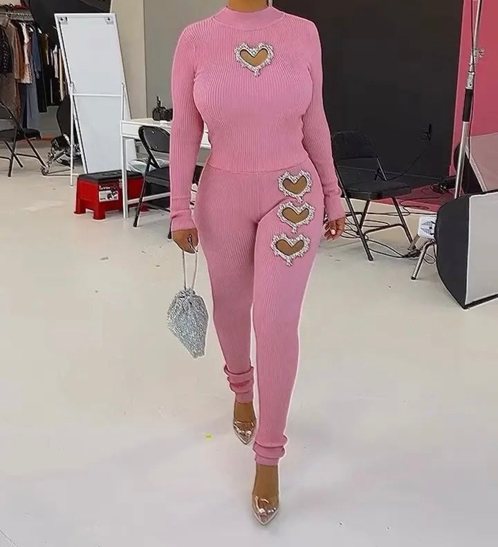 Heart Me Please Pants Set