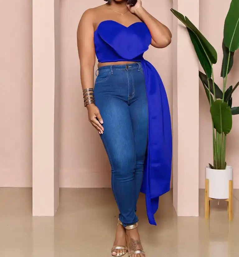 Heart long Crop Top