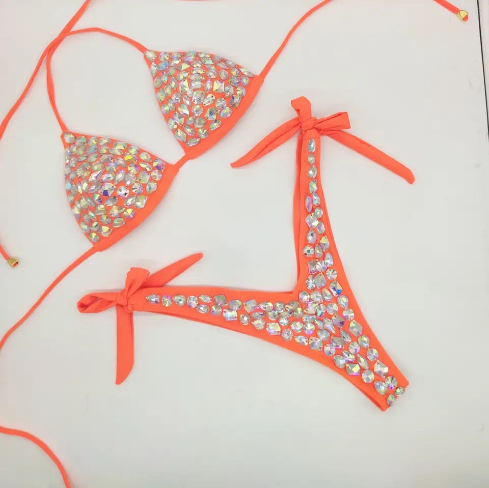 Rhinestone Studded Bikini
