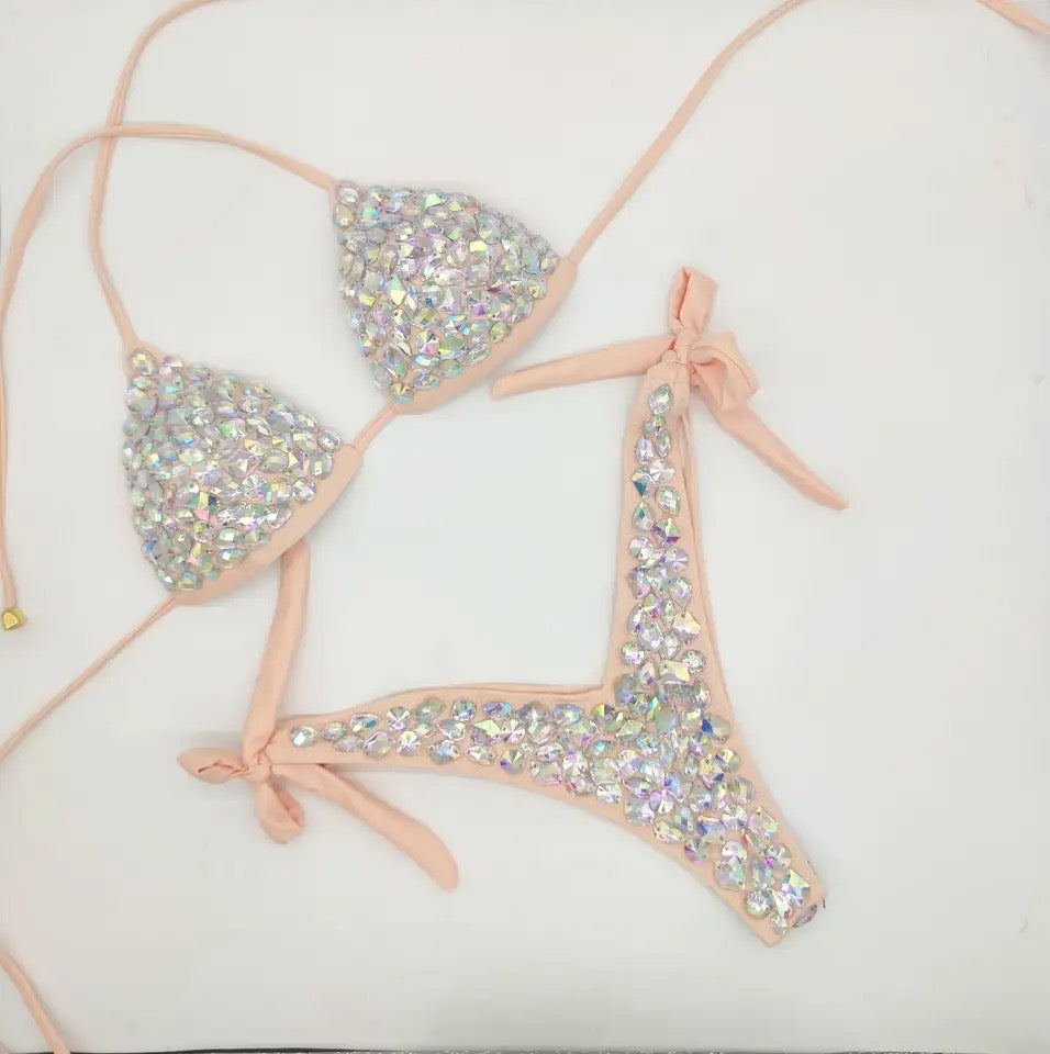 Rhinestone Studded Bikini