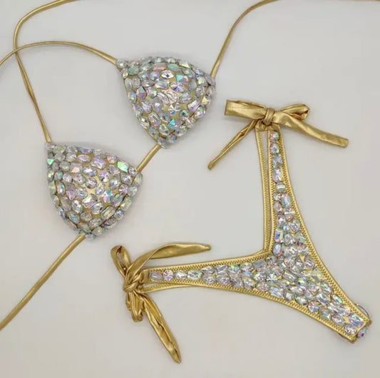 Rhinestone Studded Bikini