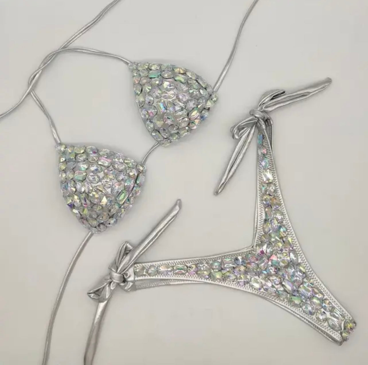 Rhinestone Studded Bikini