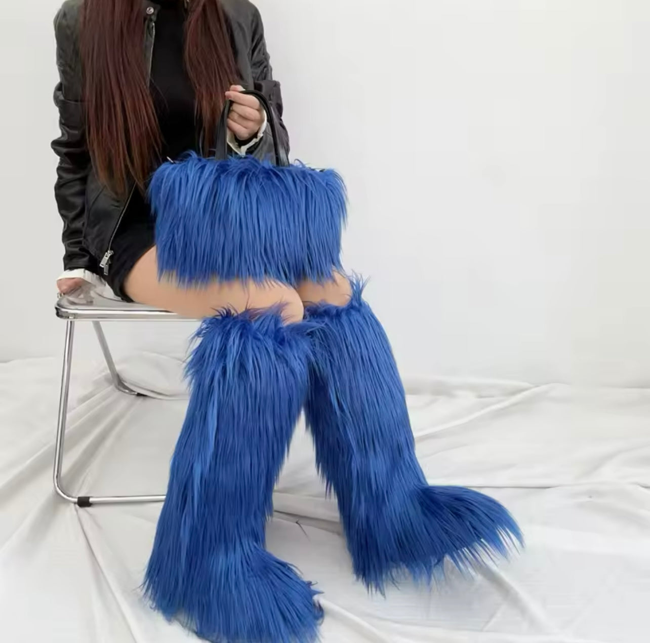 Furry Boots /Bag