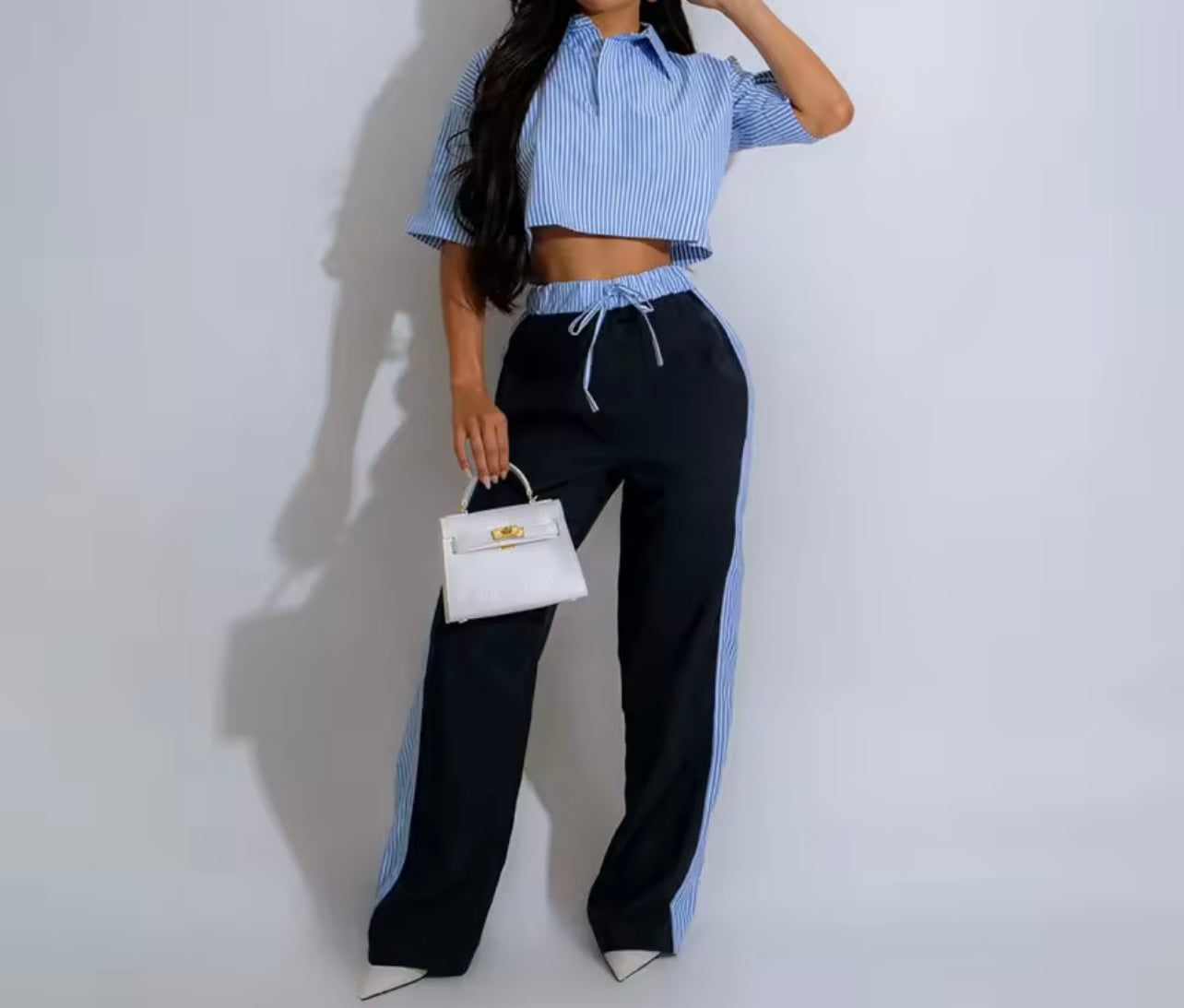 Striped Pants Set