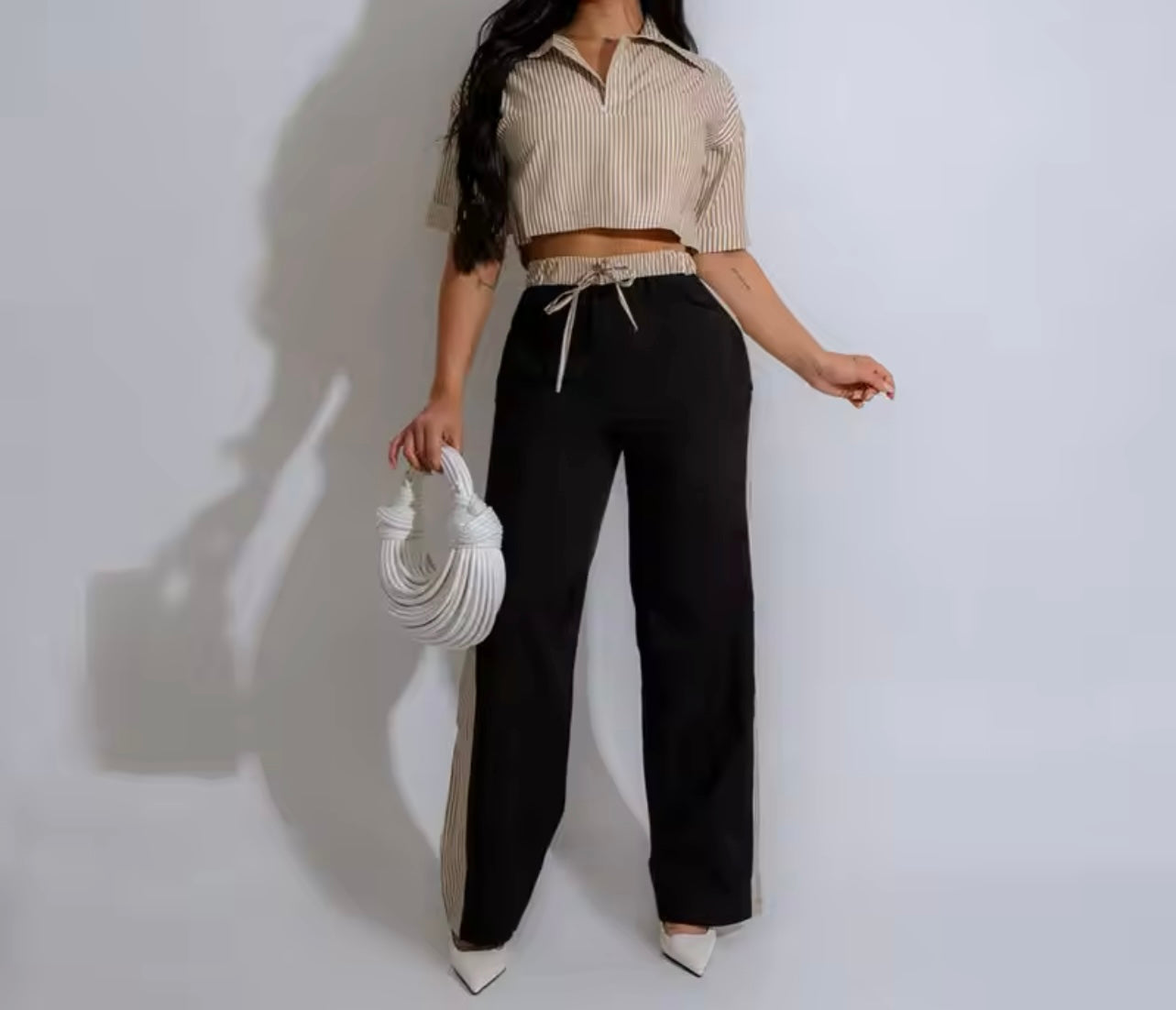Striped Pants Set