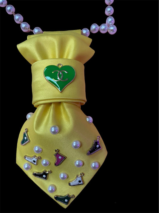 Canary yellow Shoe Bow-Tie