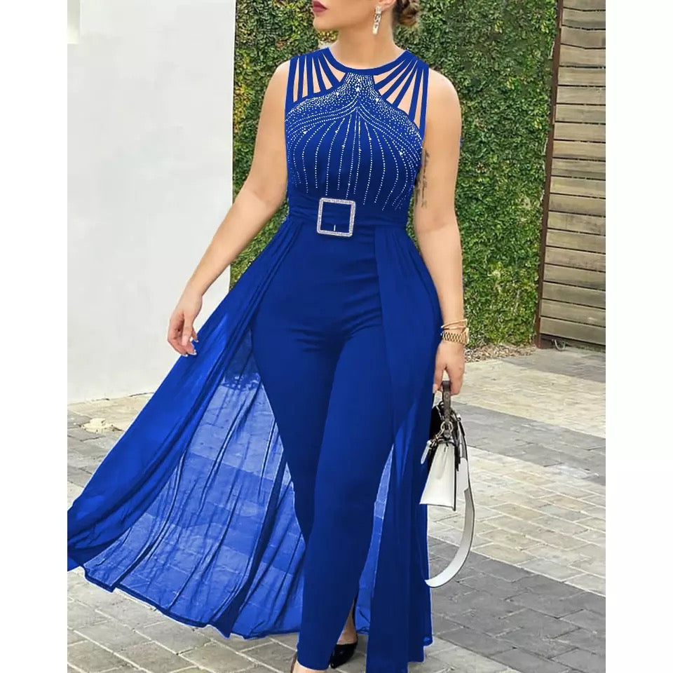 Elegant Long Sheer Jumpsuit