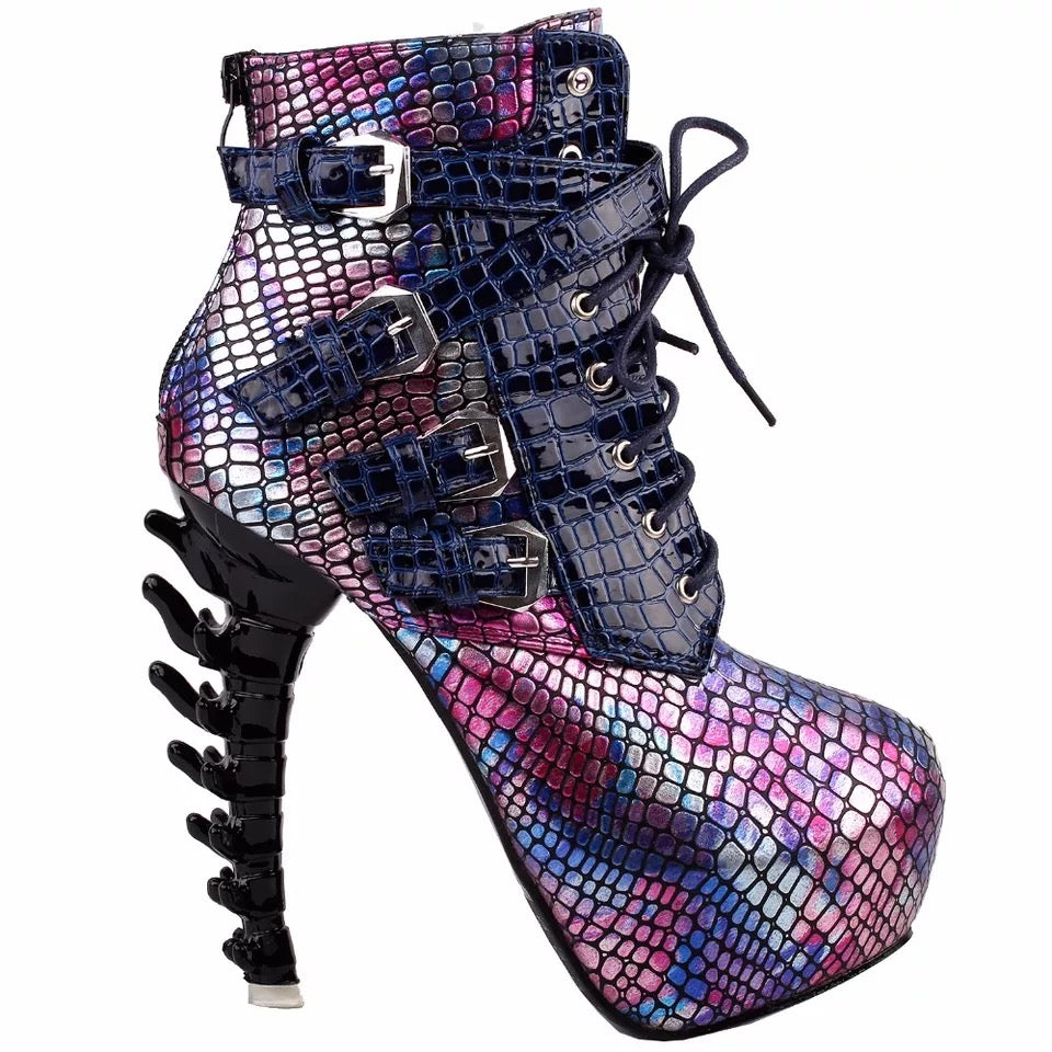 Snake Print Dragon Heels