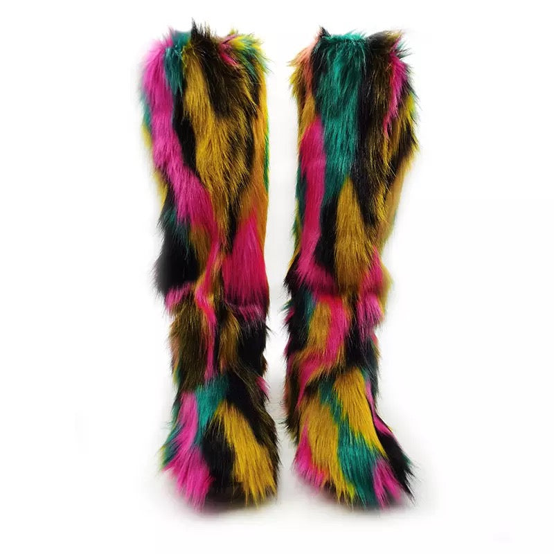 Fancy Furry Tall Boots