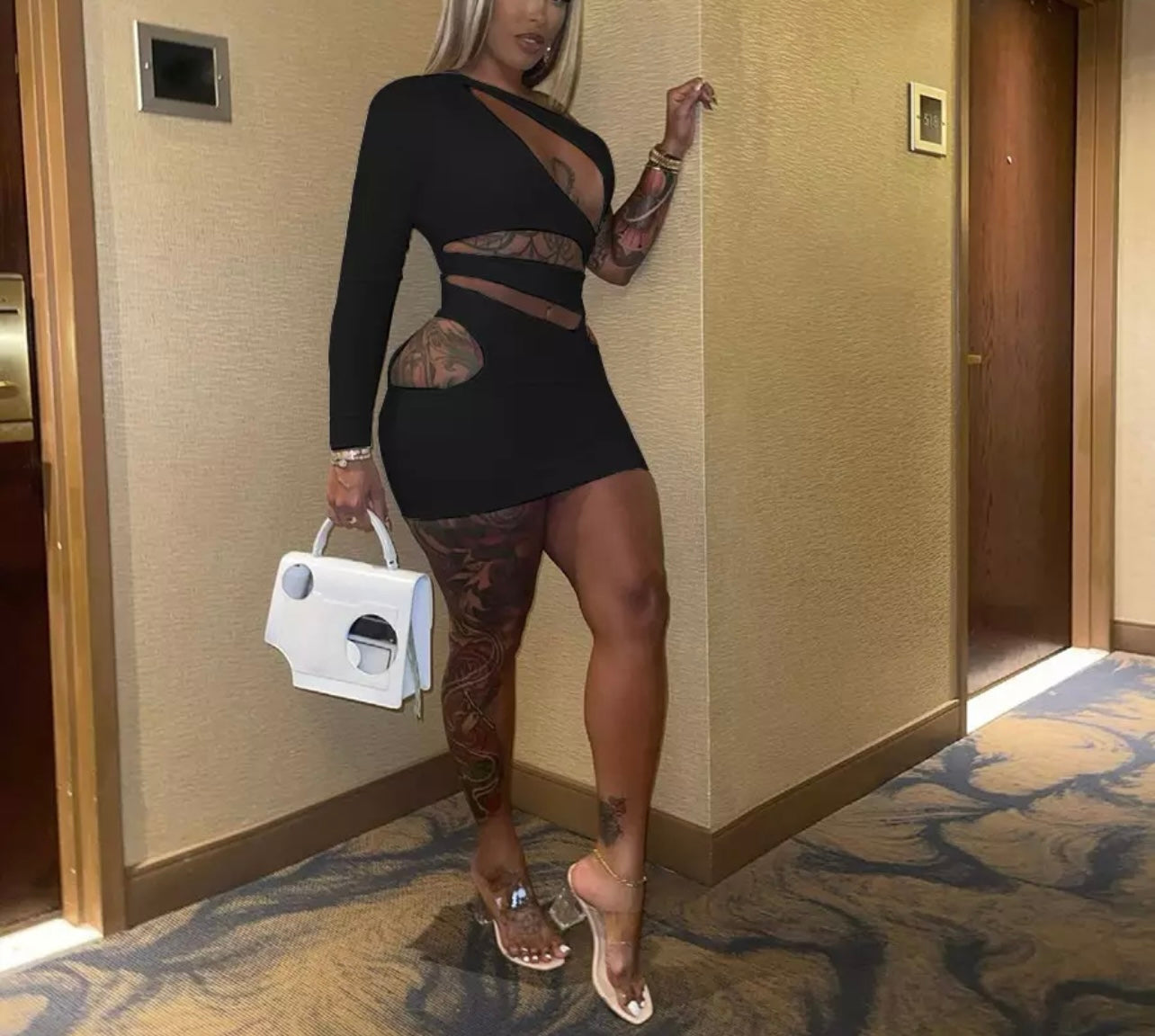 Sexy Cut Out Mini Dress
