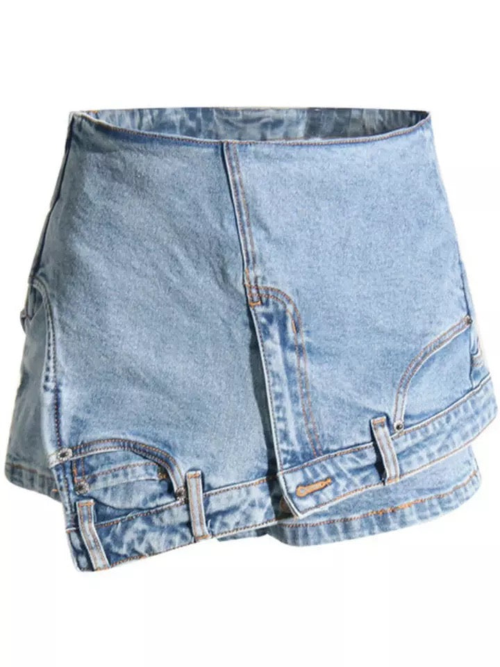 Denim Flipped Shorts