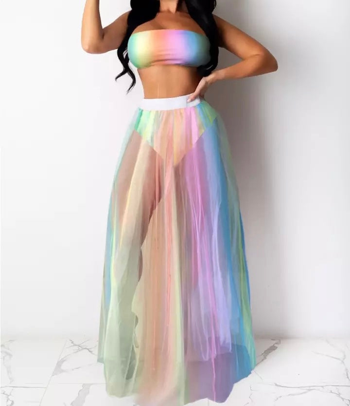 Sexy Mesh 2 Piece Beach Wear