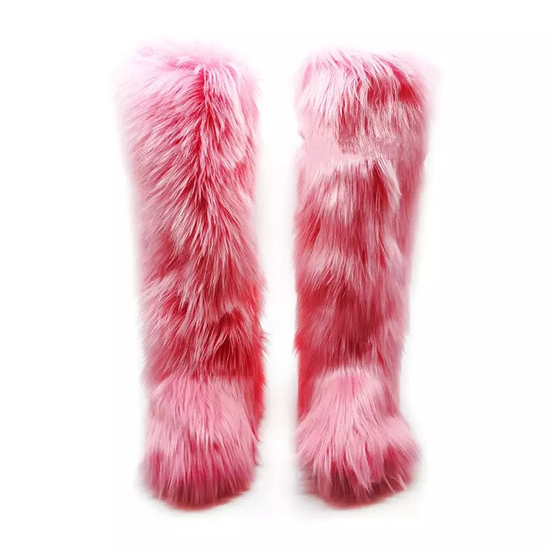 Fancy Furry Tall Boots