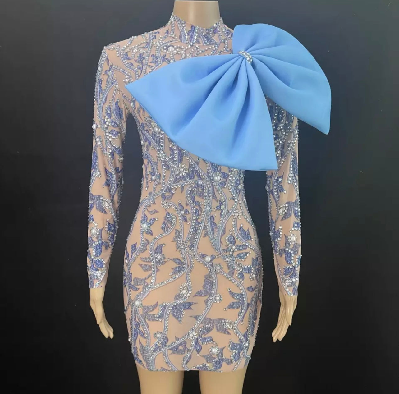 Celebtity Fashion Big Bow Dress