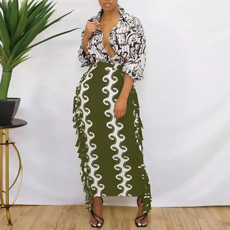 Vintage Long Tassel Skirt