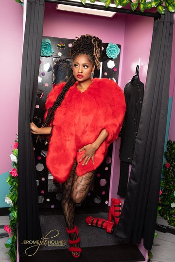 Heart Shaped Fur Coat