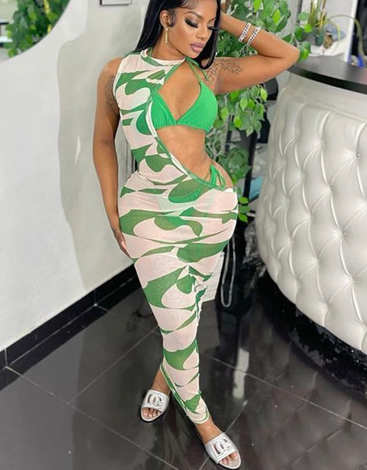 Sexy 3 Piece Cut Out Swimsuite