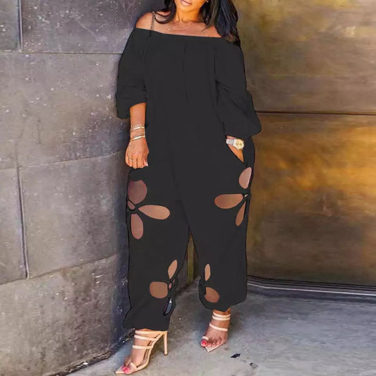 Flower Cut Out Jumpsuit