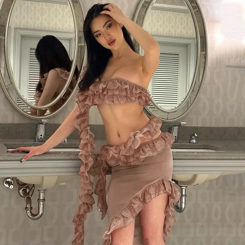 Ruffle Me Out Skirt Set