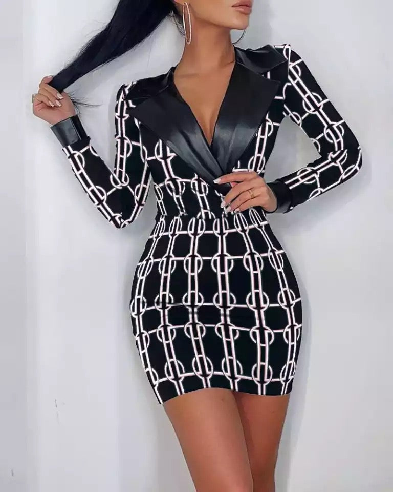 Classy V Neck Dress