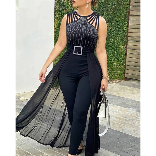 Elegant Long Sheer Jumpsuit