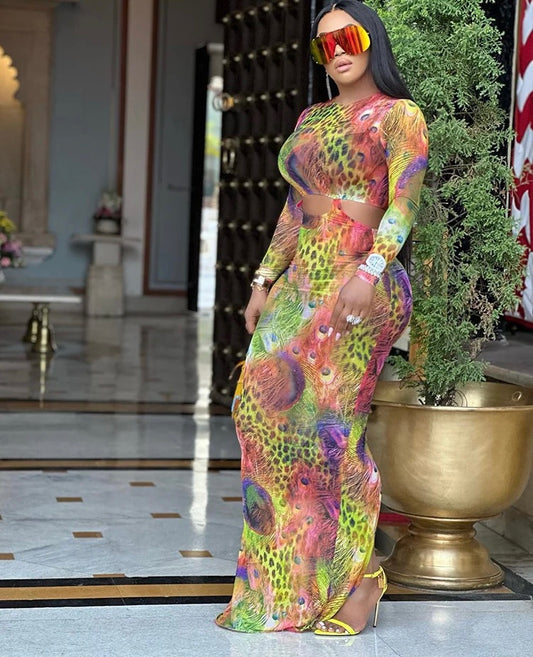 Printed Out Maxi Dress