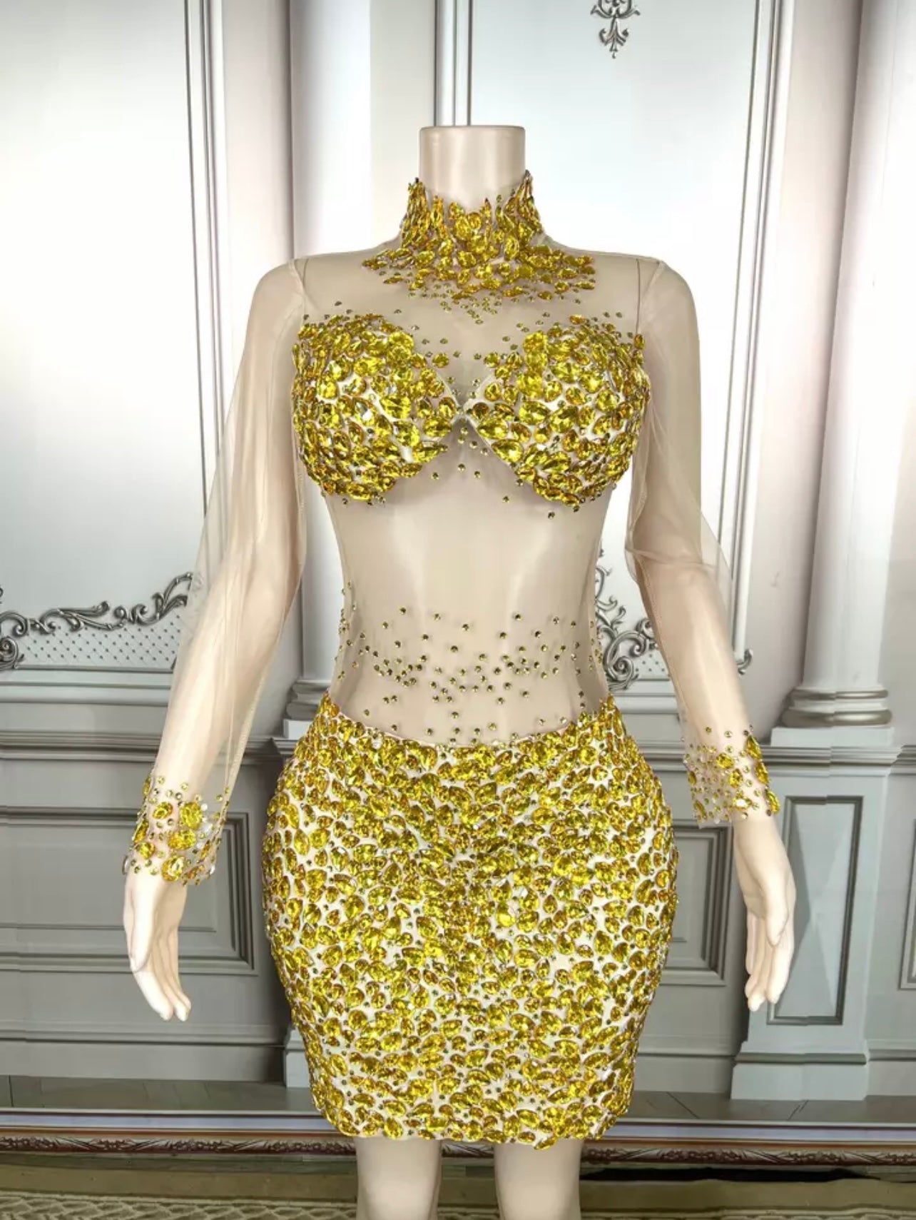 Naughty Girl Rhinestone Dress