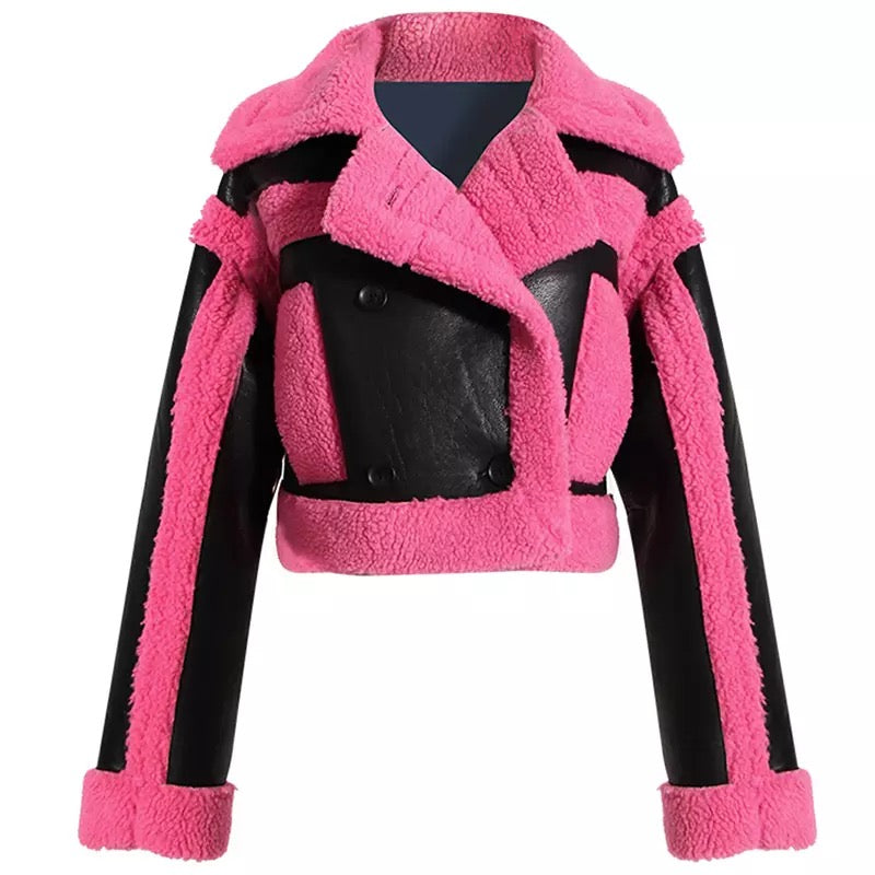 Fashionable Biker Thick Coat