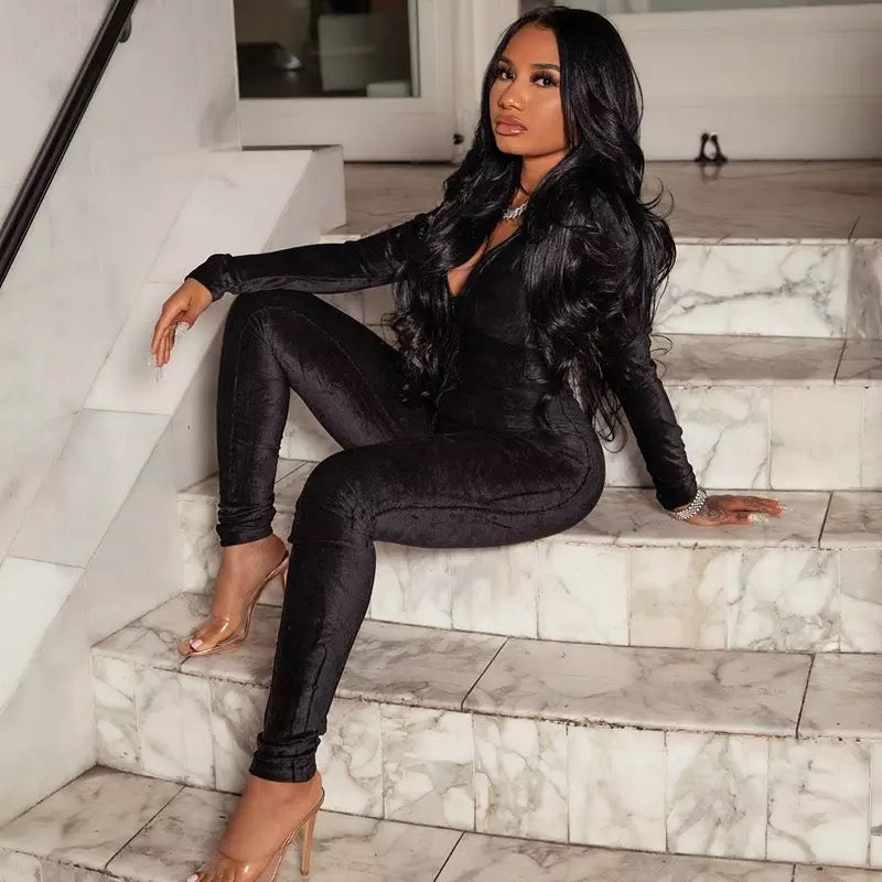 Sexy Velvet Jumpsuit
