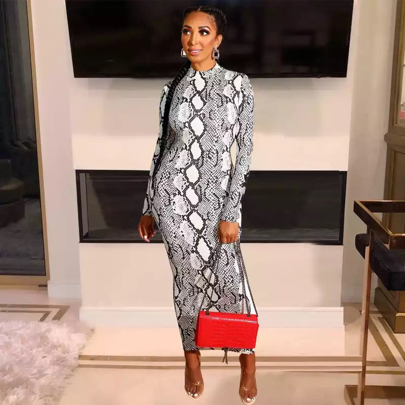 Snake Skin Pencil Dress