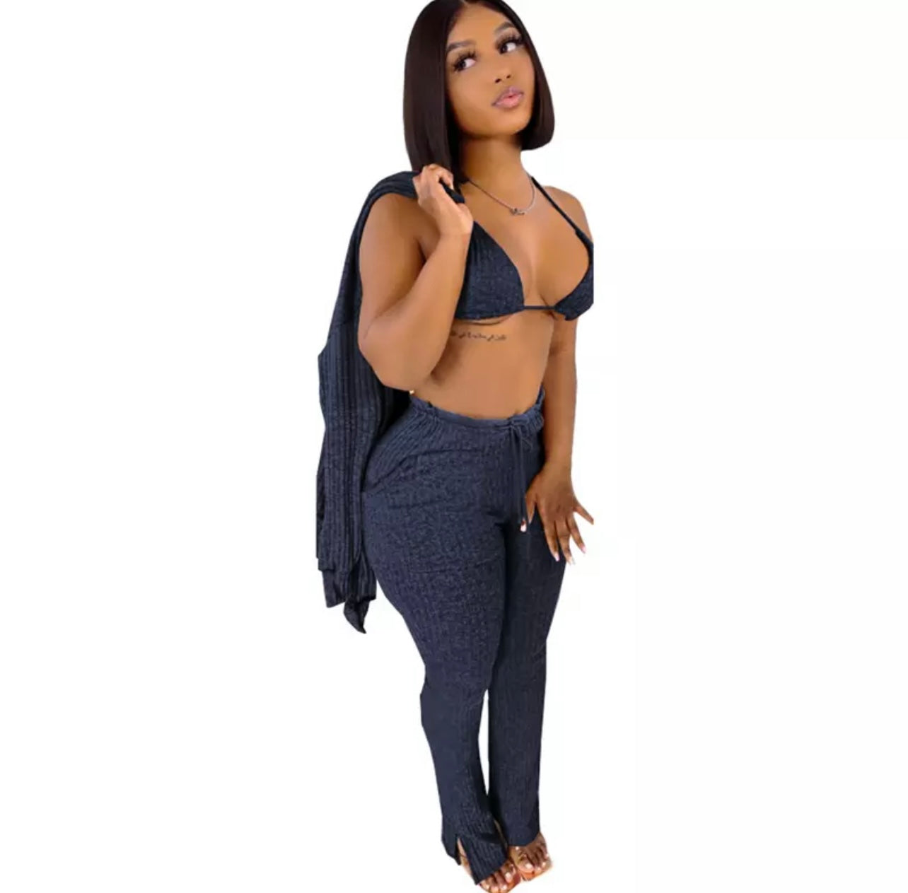 3 Piece Bra Pants Set