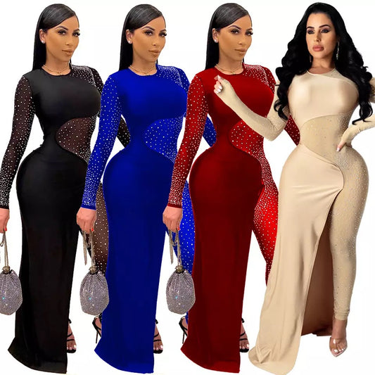Plus Size Celebrity Fashion Diamond Jumpsuit