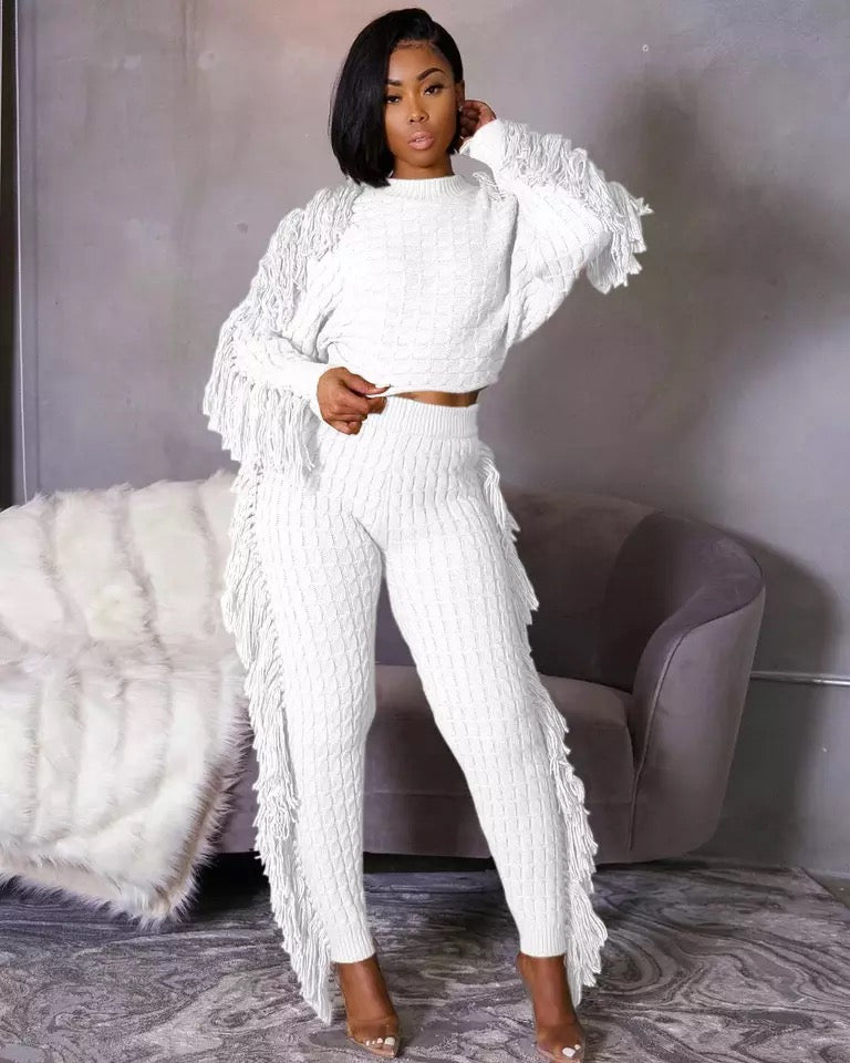Tassel Sweater Tracksuit