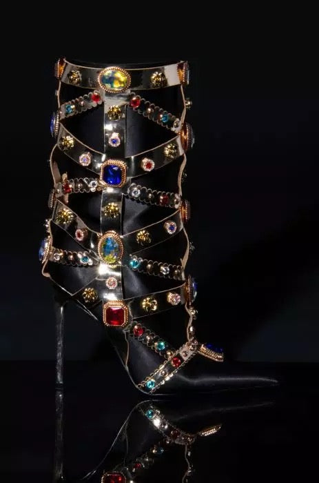 Multi Rhinestone Boots