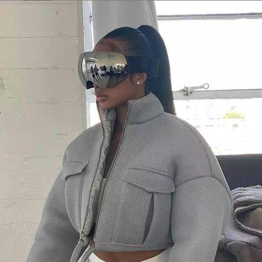 Zipper Crop Top Jacket