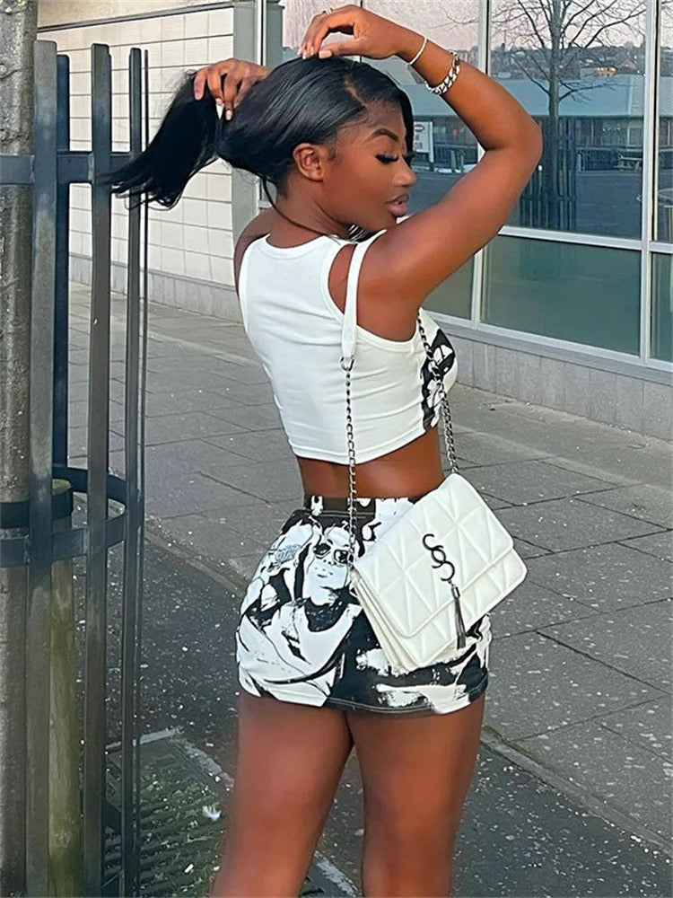 Hip Hop Skirt Set