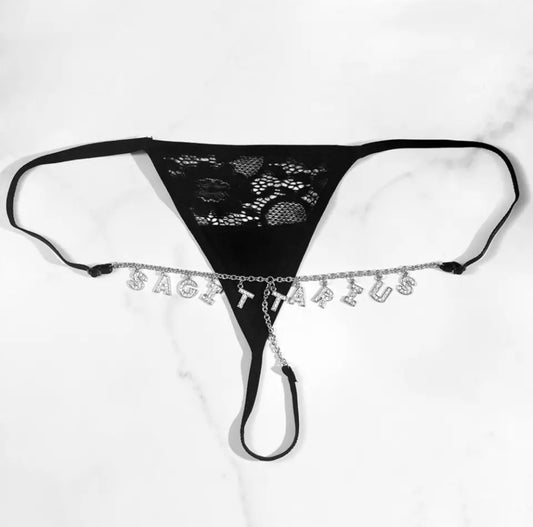 Zodiac Sign  Body Chain Thong