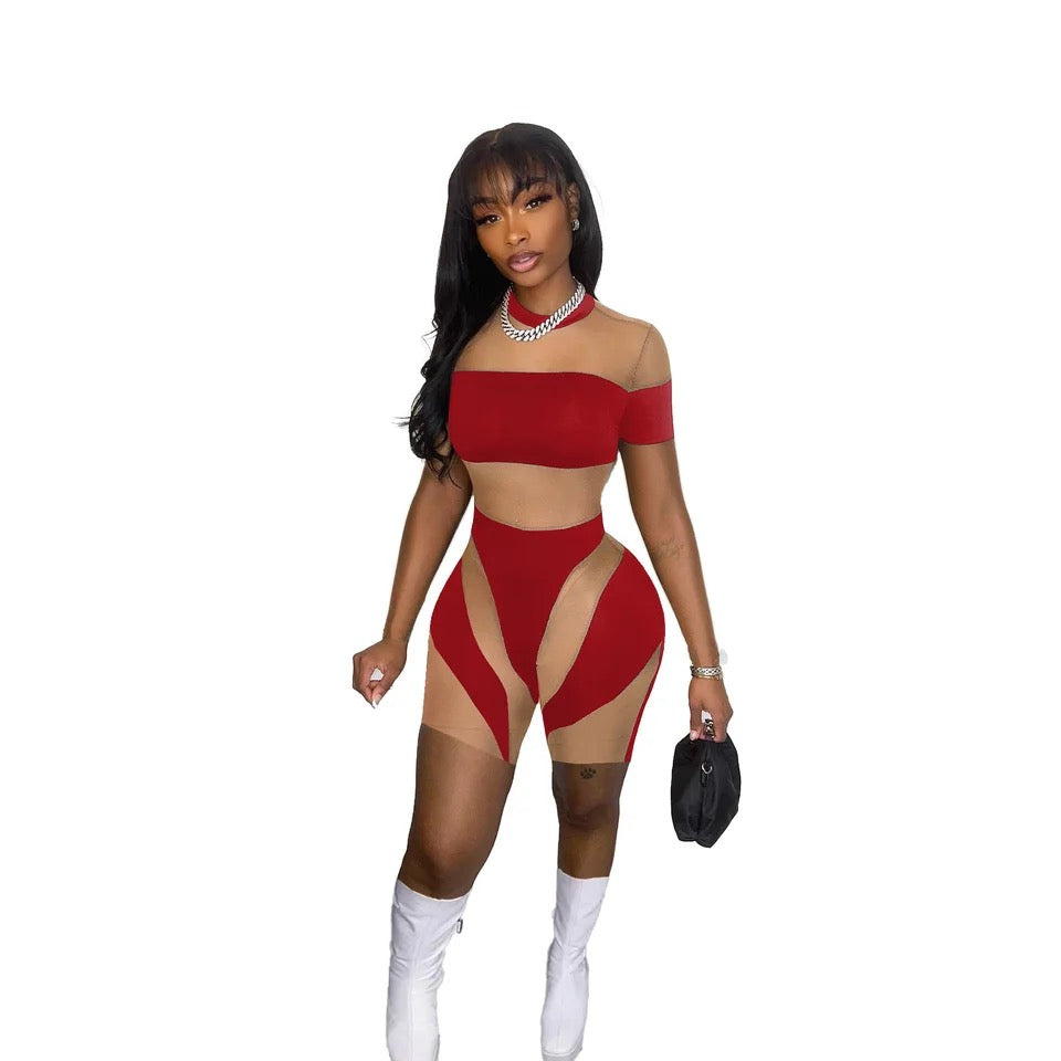 Sexy Mesh Short Set