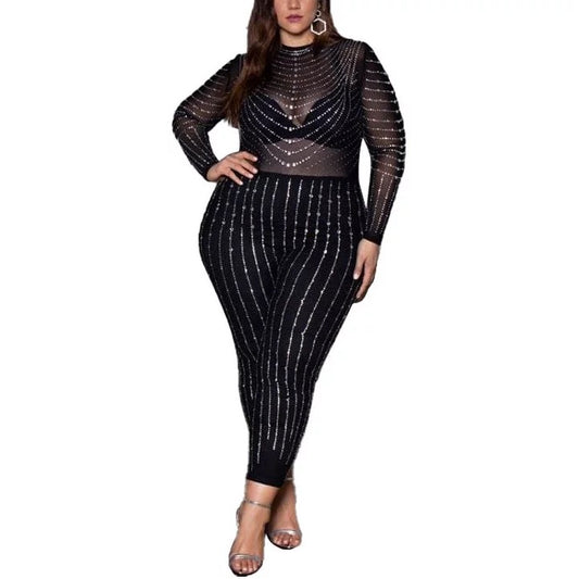 Plus Size Diamond Jumpsuit