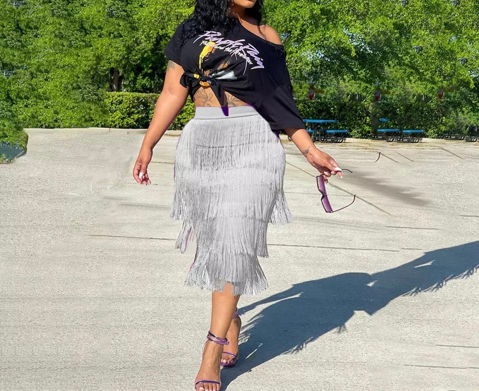 Long Tassel Skirt