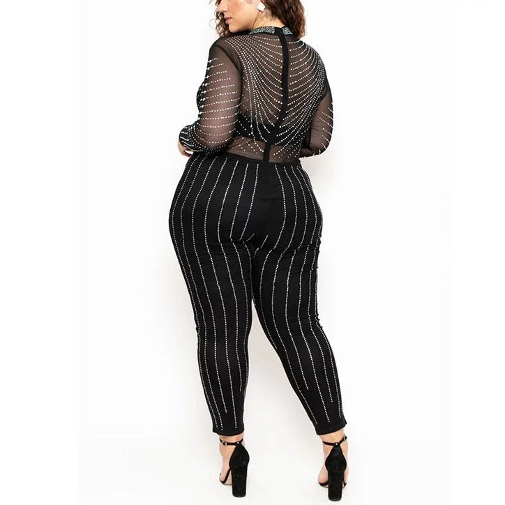 Plus Size Diamond Jumpsuit